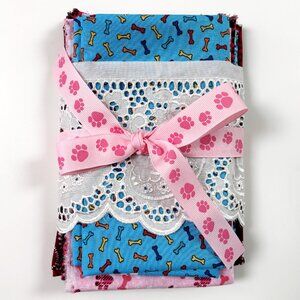 Novelty Dog Fabrics Cotton Quilting Dogs Pet Paisley Paw Print